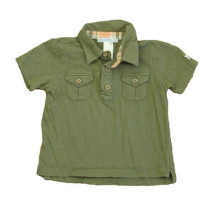 Janie and Jack Boys Olive Polo Shirt size: 18-24 Months
